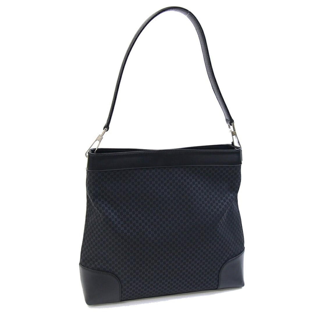 Gucci Micro GG Handbag 143745 Black Nylon Leather Shoulder Bag for Women GUCCI: --- Catalog ---Category: SizeSize (HxWxD): 25.5cm x 27.5cm x 7cm / 10.03'' x 10.82'' x 2.75''Strap Length: 51cm / 20.07''Category: DesignType: Handbag, Shoulder bagColor: BlackGender: WomenMaterial: N