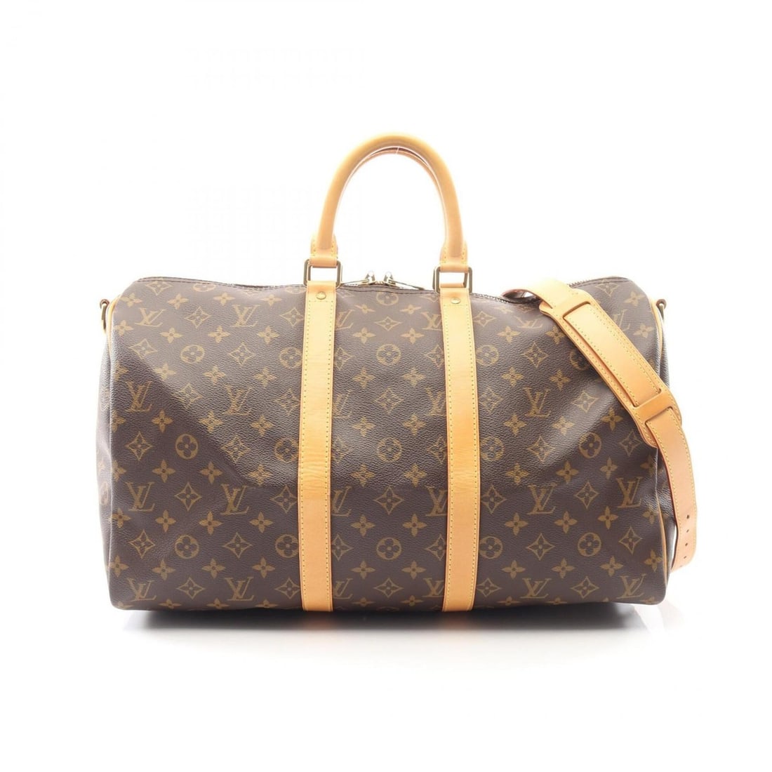 Louis Vuitton Keepall Bandoulière 45 Boston Bag Handbag, Coated Canvas and Leather, Monogram: --- Catalog ---Category: SizeSize (HxWxD): 26cm x 46cm x 20cm / 10.23'' x 18.11'' x 7.87''Category: DesignType: Boston bag, HandbagColor: BrownGender: Men,WomenMaterial: Coated canvas , PVC , Monogram