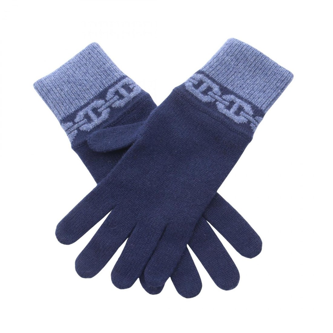 Hermes Chaine d'Ancre Gloves, Cashmere, Women's, Navy/Blue (1 of 15)