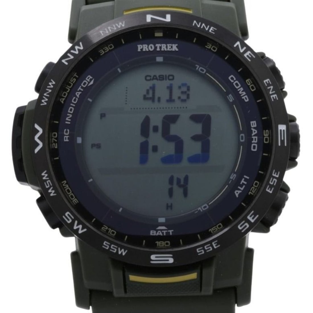 CASIO PRO TREK Climber Line PRW-35Y-3BJF Black Khaki Resin/Stainless Steel Men's Digital Watch: --- Catalog ---Category: SizeWrist Size: 14.5cm - 21.5cm / 5.7'' - 8.46''Case Diameter: 44.6mm / 1.76''Category: DesignType: WristwatchGender: MenColor (Dial): BlackMaterial (Band): Plastic, Stainless