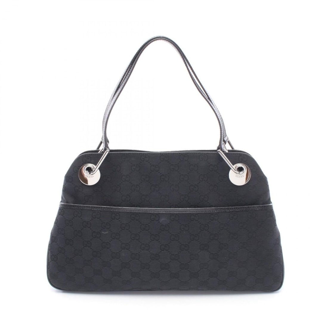 Gucci GG Canvas Shoulder Bag Handbag Leather Women's Black 121023: --- Catalog ---Category: SizeSize (HxWxD): 24cm x 39cm x 7cm / 9.44'' x 15.35'' x 2.75''Category: DesignType: Handbag, Shoulder bagColor: BlackGender: WomenMaterial: GG canvas , Leather Category: Gene