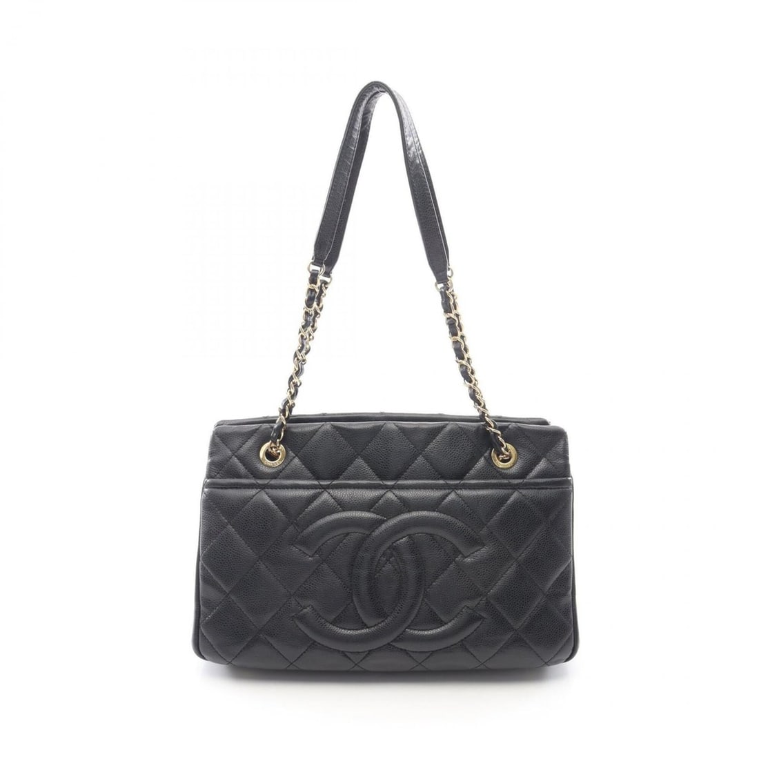Chanel Matelassé Tote Bag Handbag, Calfskin Leather, Women's, Black, A67294: --- Catalog ---Category: SizeSize (HxWxD): 20cm x 32cm x 11cm / 7.87'' x 12.59'' x 4.33''Category: DesignType: Handbag, Tote bagColor: BlackGender: WomenMaterial: Leather Leather/Fur Type: CalfskinCat