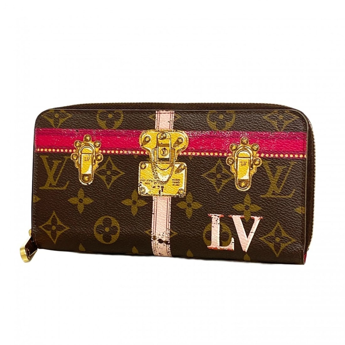 Louis Vuitton Monogram Summer Trunk Zippy Wallet M62616 Brown Pink Women's Long: --- Catalog ---Category: SizeSize (HxWxD): 10cm x 19.5cm x 2.5cm / 3.93'' x 7.67'' x 0.98''Category: DesignType: Long wallet (bi-fold)Color: Brown, PinkGender: WomenCategory: GeneralMPN: M62616Brand: 