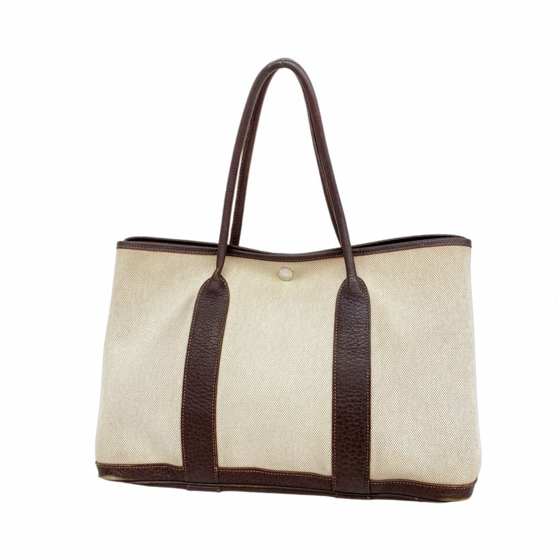 Hermes Garden PM Tote Bag, Toile H Brown, ?K stamp, Women's.: --- Catalog ---Category: SizeSize (HxWxD): 25cm x 36cm x 17cm / 9.84'' x 14.17'' x 6.69''Category: DesignType: Tote bagColor: BrownGender: WomenMaterial: Toile H Hardware Color: SilverCategory: Genera