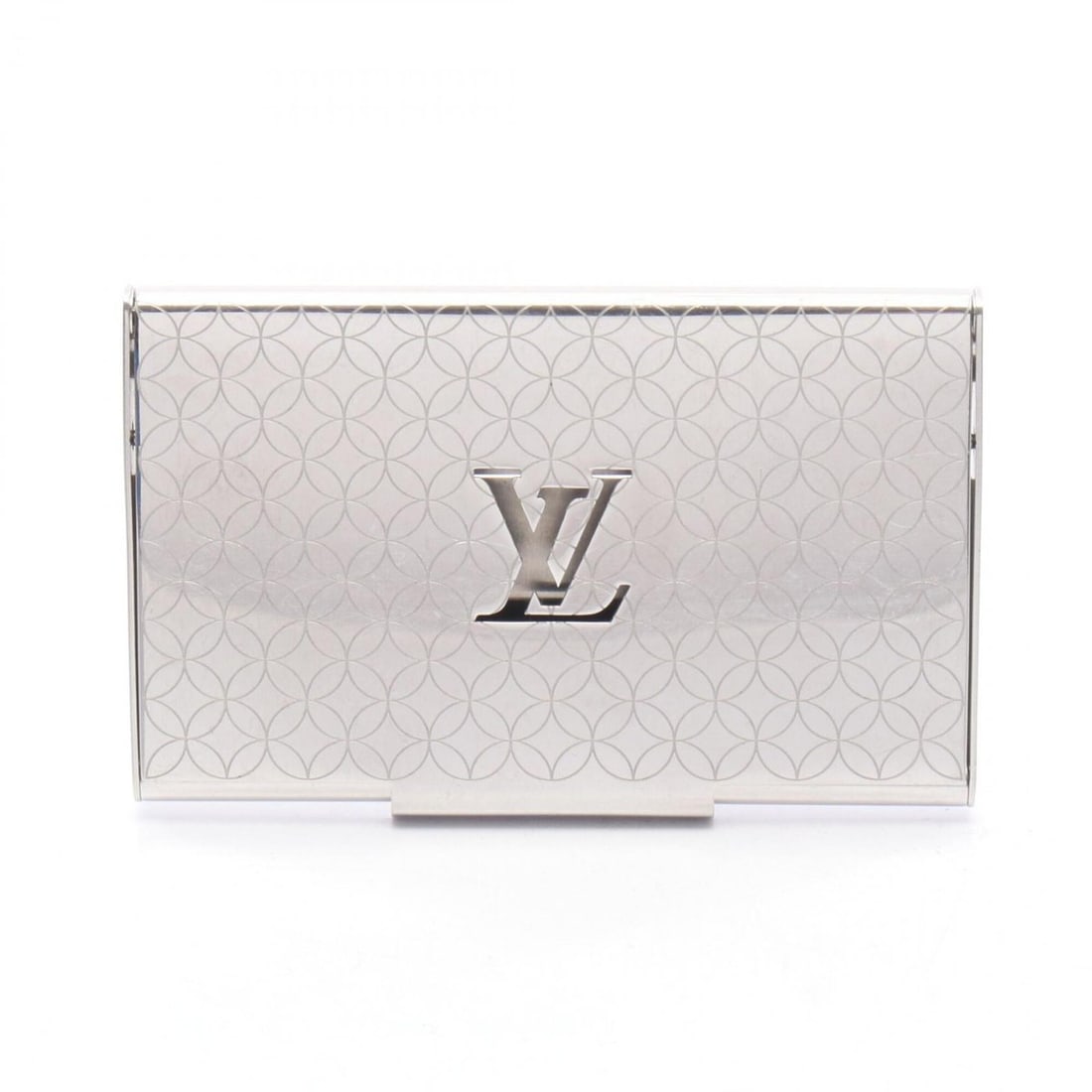 Louis Vuitton Portecarte Champs-Élysées Business Card Holder/Card Case, Metal, Men's, Silver Tone,: --- Catalog ---Category: DesignType: Card caseColor: SilverGender: MenMaterial: Metal Category: GeneralMPN: M65227Brand: Louis VuittonCategory: Physical PropertiesSize (HxWxD): 6cm x 10cm x 5mm / 2.36