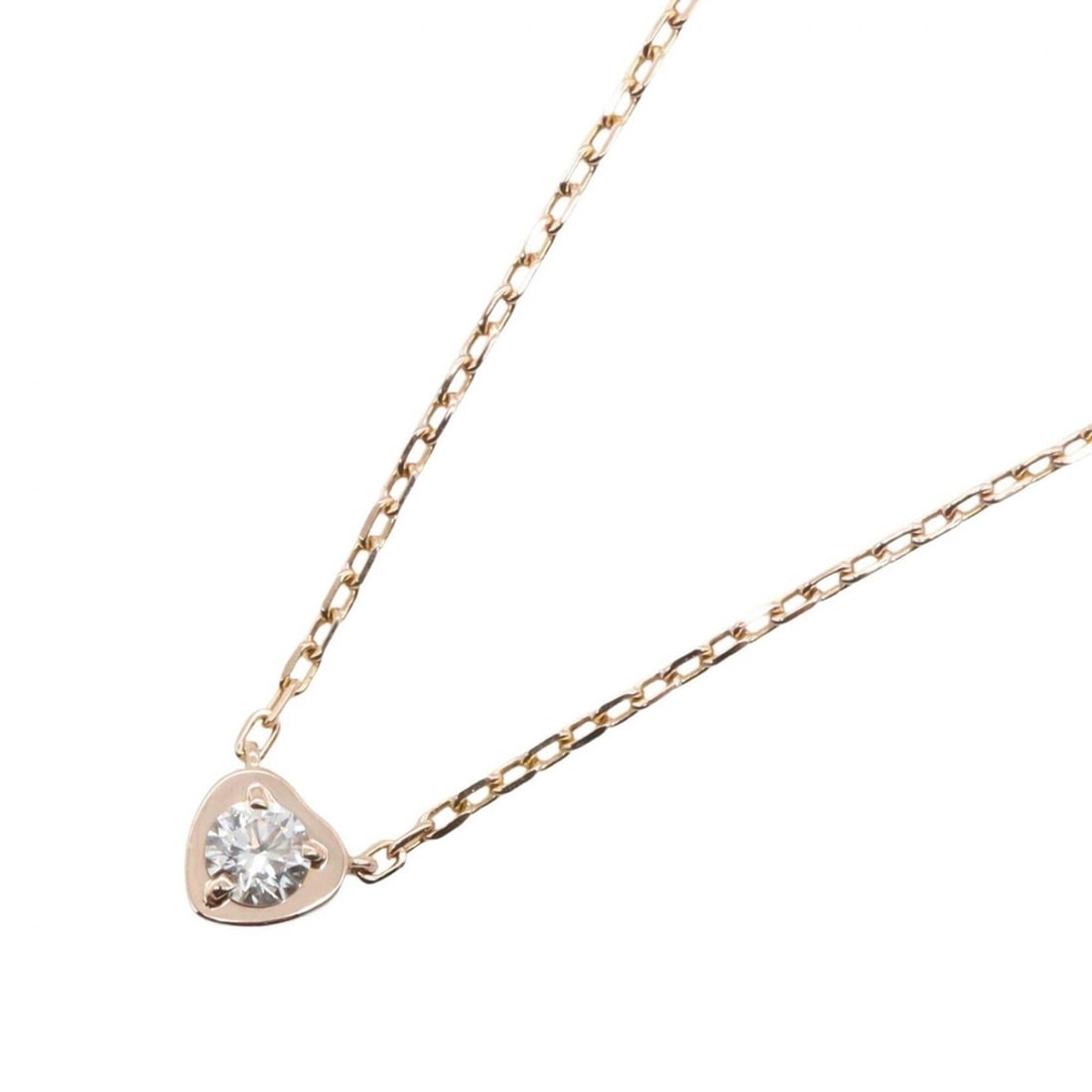 Cartier d'Amour Heart Diamond Necklace, 18K Pink Gold (PG), Diamond, Women's, Tone, Clear B7059400: --- Catalog ---Category: SizePendant Size: 5mm x 5mm / 0.19'' x 0.19''Neck Circumference: 38 cm - 41 cm / 14.96'' - 16.14''Category: DesignColor: Clear, GoldGender: WomenMaterial: Pink gold (18K)Neckl