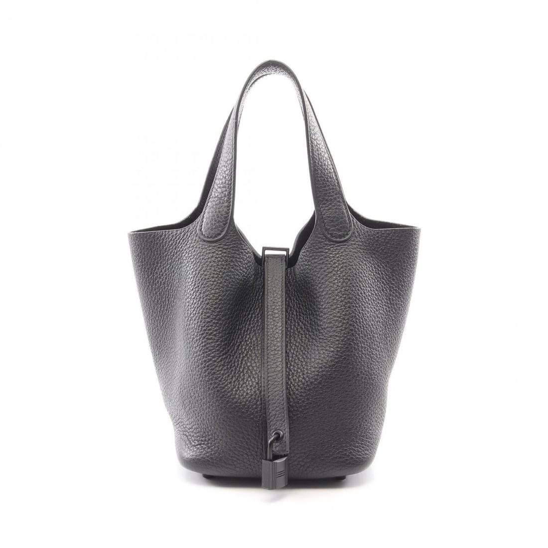 Hermes Picotin Lock PM Monochrome So Black with Hardware Handbag, Taurillon Clemence Leather,: --- Catalog ---Category: SizeSize (HxWxD): 18.5cm x 19cm x 13.5cm / 7.28'' x 7.48'' x 5.31''Category: DesignType: HandbagColor: BlackGender: WomenMaterial: Taurillon clemence leather Category: General
