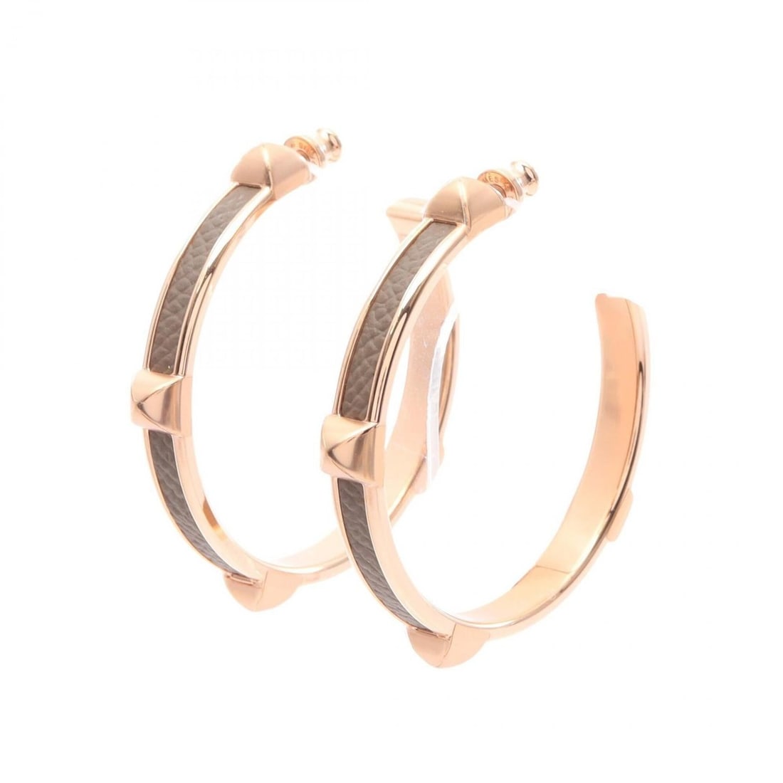 Hermes Athena GM Earrings, Stainless Steel, Women's, Gold/Gray Tones: --- Catalog ---Category: SizeSize (HxWxD): 50.00mm x 5.00mm / 1.97'' x 0.20''Category: DesignType: Half hoop earringsColor: Gold, GrayGender: WomenMaterial: Stainless steelCategory: GeneralBrand: Herm