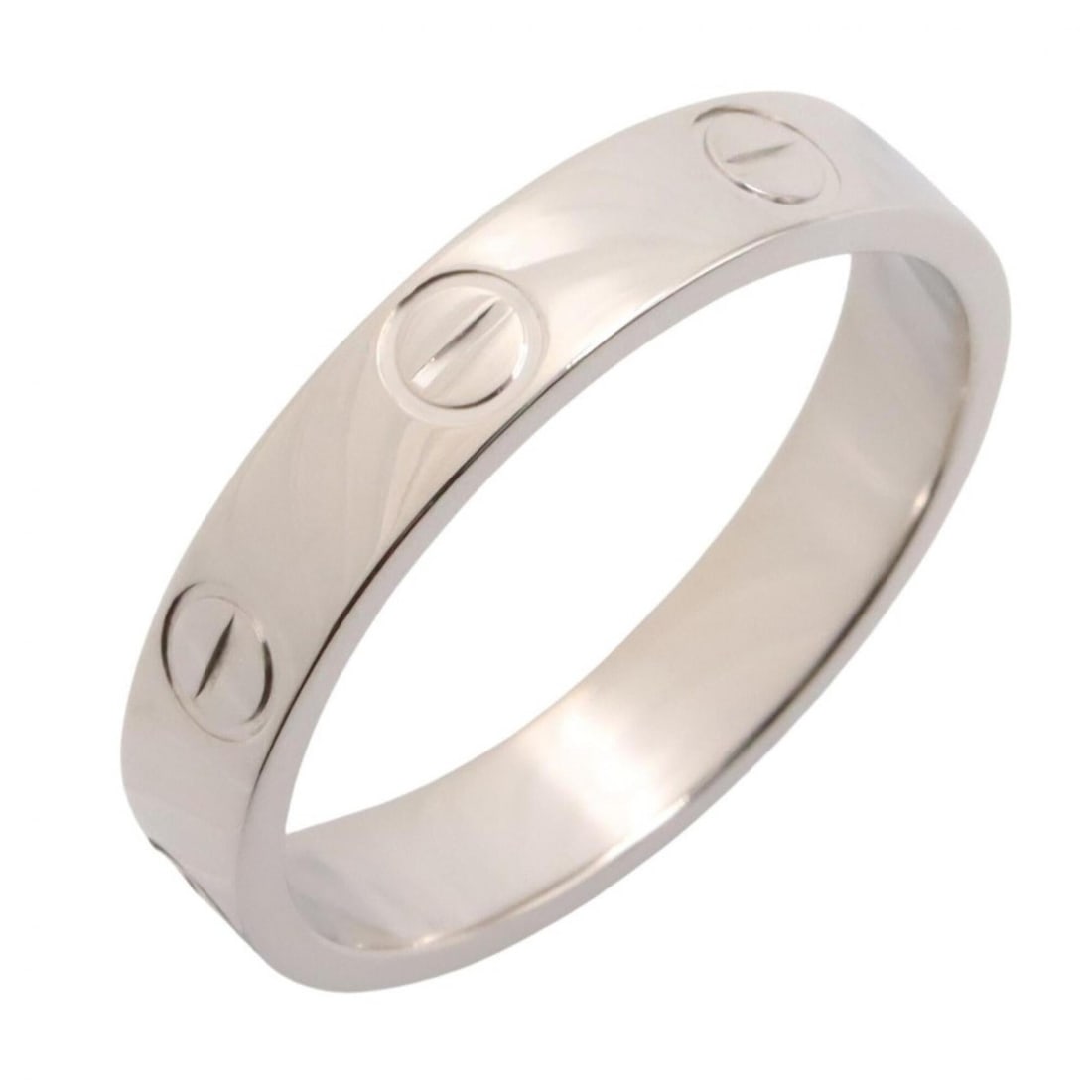 Cartier Mini Love Ring, 18K White Gold (18KWG), Women's, Silver Tone, B4085100: --- Catalog ---Category: SizeJP Size: 10.5US Size: 5.5Category: DesignType: Band ringColor: White goldGender: WomenMaterial: White gold (18K)Category: GeneralMPN: B4085100Brand: Cartier--- Item List -