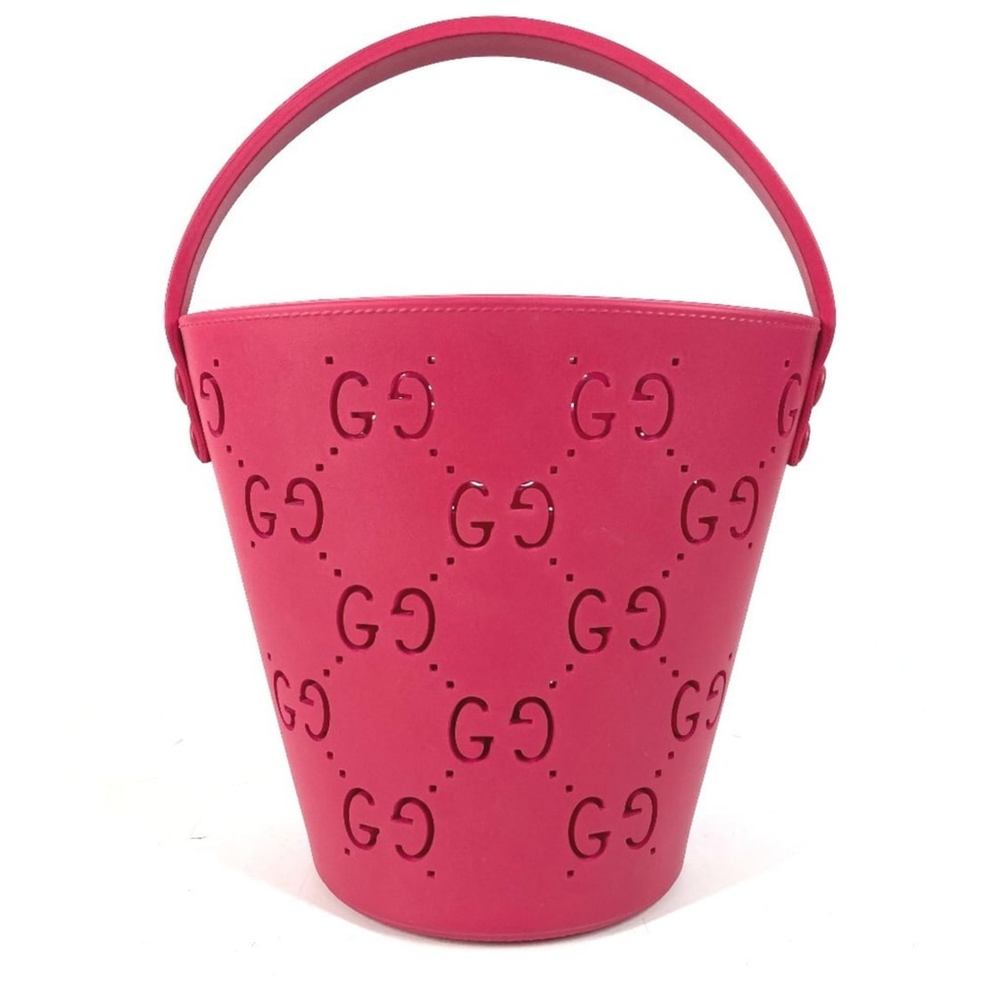 GUCCI 723051 Children's GG Logo Bucket Bag Mini Boston Handbag Rubber Men's Women's Pink: --- Catalog ---Category: SizeSize (HxWxD): 16.5cm x 11cm x 11cm / 6.49'' x 4.33'' x 4.33''Category: DesignType: Boston bag, HandbagColor: PinkGender: Men,WomenMaterial: Rubber Category: GeneralMPN: 72