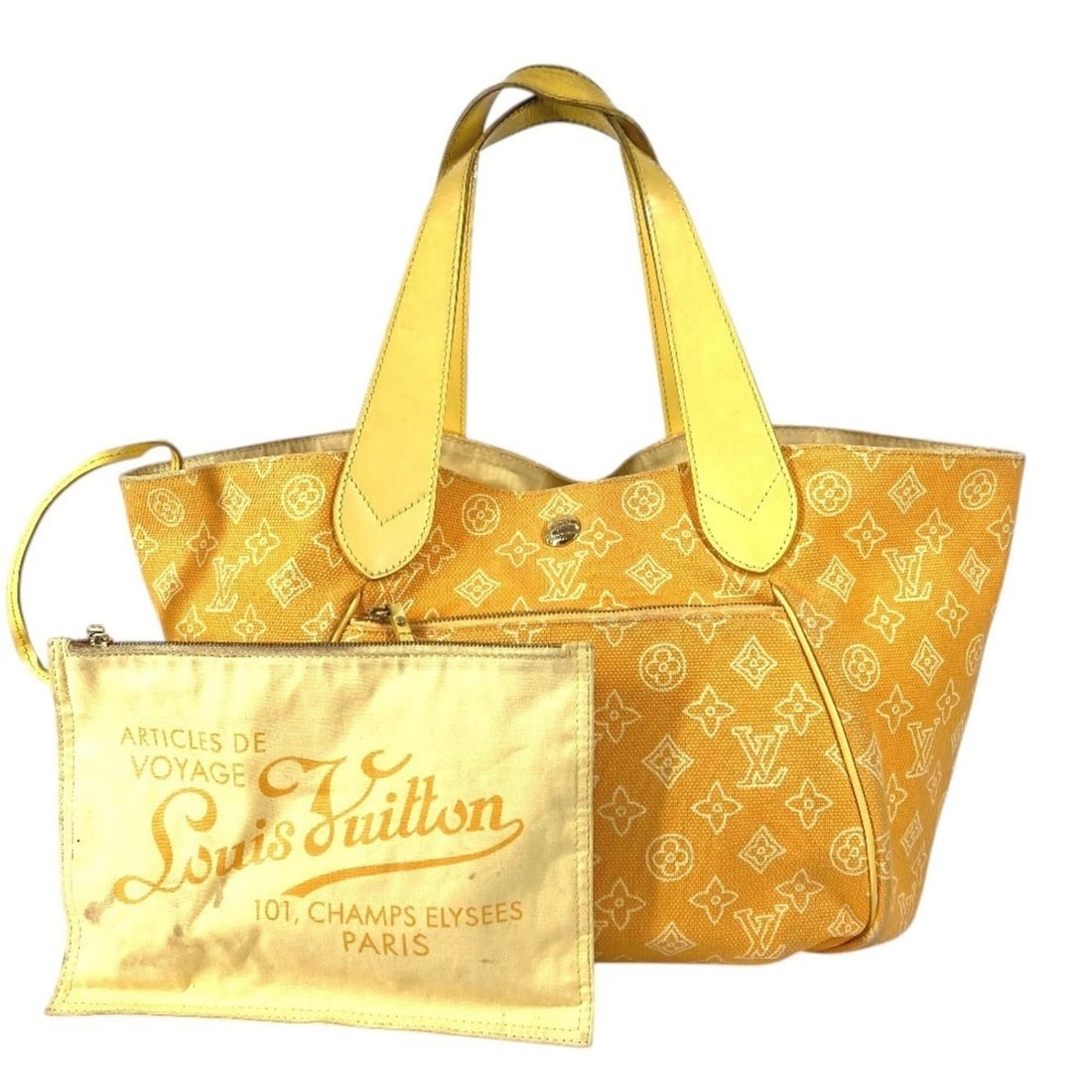 LOUIS VUITTON M95985 Monogram Beach Cabas Ipanema GM Tote Bag, Shoulder Handbag, with Pouch,: --- Catalog ---Category: SizeSize (HxWxD): 28.5cm x 52cm x 14cm / 11.22'' x 20.47'' x 5.51''Category: DesignType: Handbag, Shoulder bag, Tote bagColor: YellowGender: Men,WomenMaterial: Canvas , Leathe