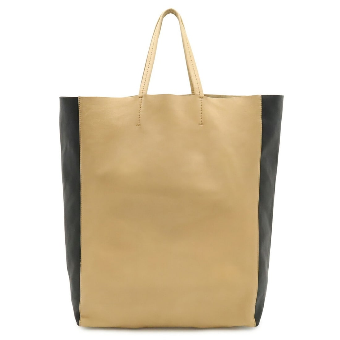 CELINE Horizontal Cabas Bicolor Tote Bag Large Shoulder Leather Beige Black: --- Catalog ---Category: SizeWeight: 400g / 14.1oz.Size (HxWxD): 40cm x 31cm x 12cm / 15.74'' x 12.2'' x 4.72''Category: DesignType: Shoulder bag, Tote bagColor: Beige, BlackStyle: CasualGender: Women