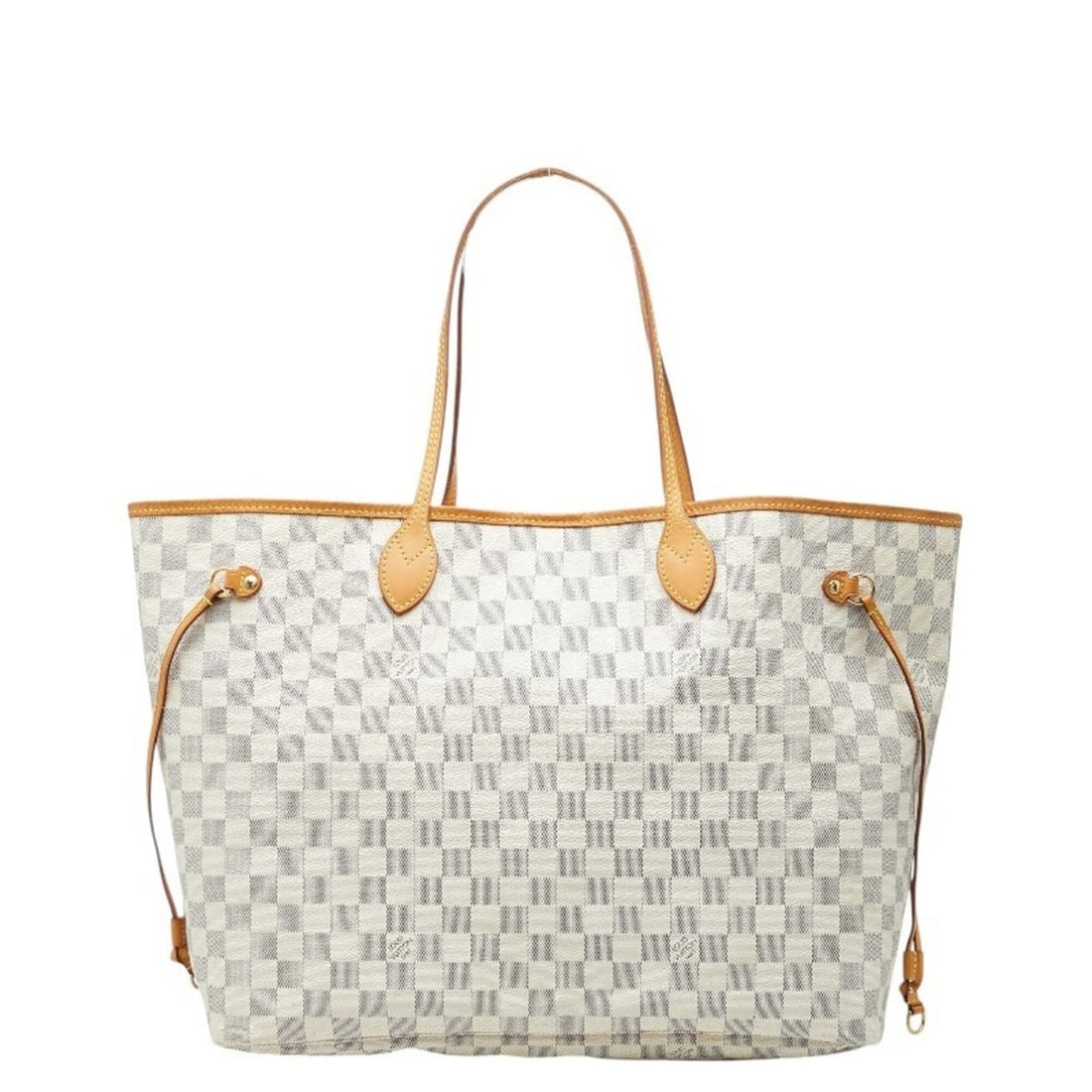 Louis Vuitton Damier Azur Neverfull GM One-Shoulder Bag Tote N51108 White Brown Leather Women's: --- Catalog ---Category: SizeSize (HxWxD): 32.5cm x 40cm x 19cm / 12.79'' x 15.74'' x 7.48''Category: DesignType: Shoulder bag, Tote bagColor: Brown, WhiteGender: WomenMaterial: PVC , Leather Category