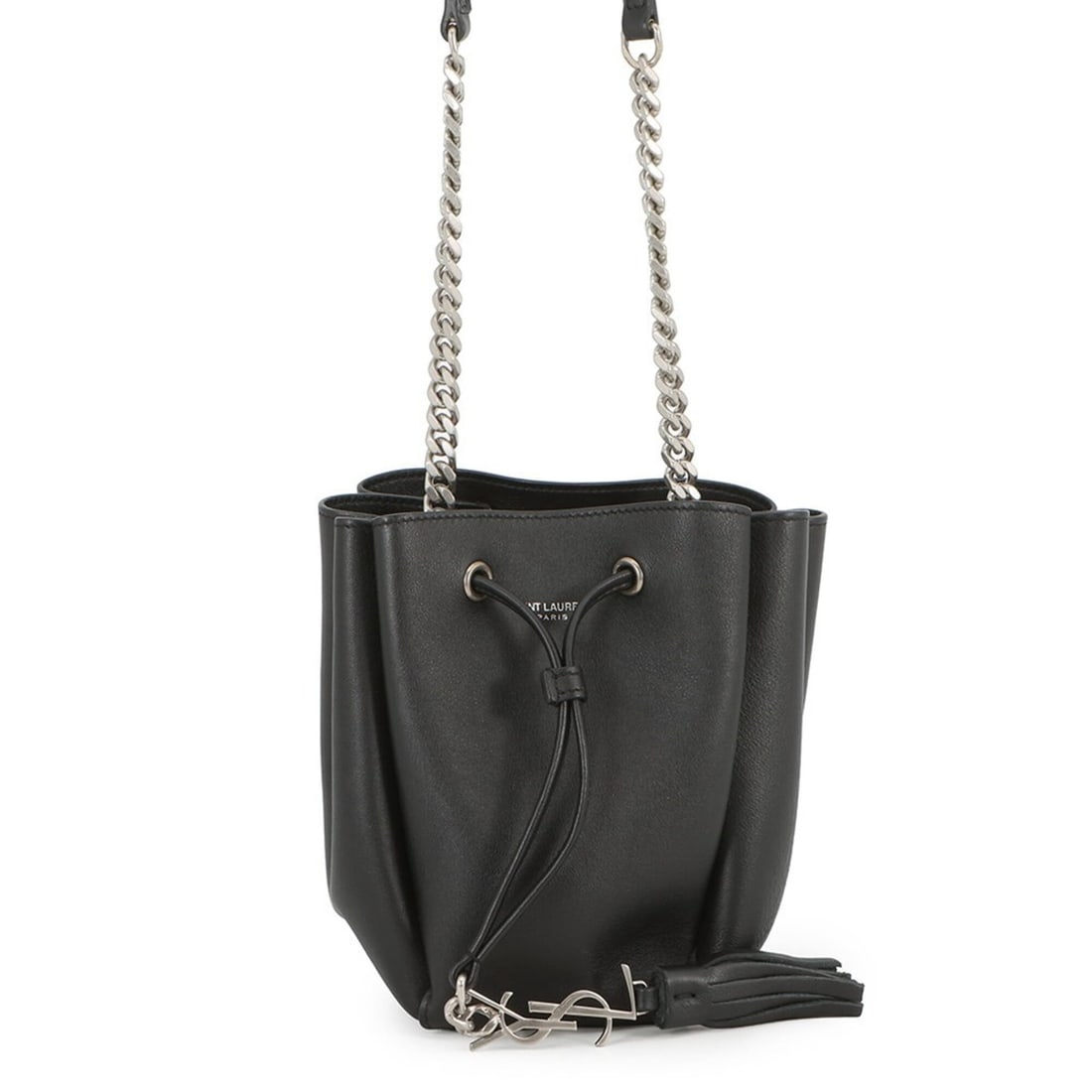 Yves Saint Laurent Saint Laurent Paris Shoulder Bag Monogram Boules Mini Bucket Leather 394455 SAINT: --- Catalog ---Category: SizeSize (HxWxD): 17cm x 17cm x 10cm / 6.69'' x 6.69'' x 3.93''Category: DesignType: Handbag, Shoulder bagColor: BlackGender: WomenMaterial: Leather Category: GeneralMPN: 3944