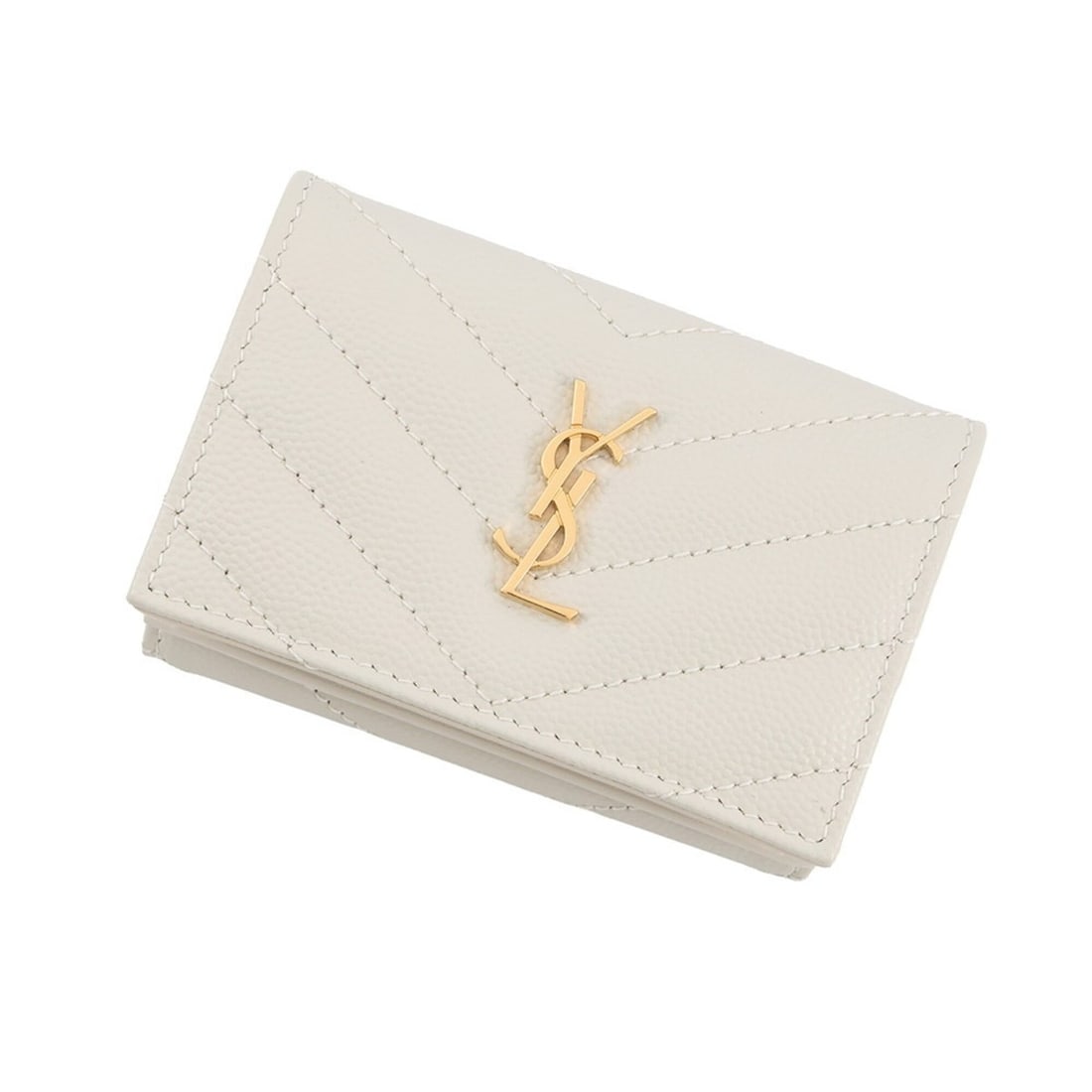 Saint Laurent Paris Tri-fold Wallet Monogram Origami Tiny Leather 668274 SAINT LAURENT PARIS White: --- Catalog ---Category: SizeSize (HxWxD): 7cm x 9.5cm / 2.75'' x 3.74''Category: DesignType: Wallet (tri-fold)Color: Off-white, WhiteGender: Women,MenMaterial: Leather Category: GeneralMPN: 668274Bra