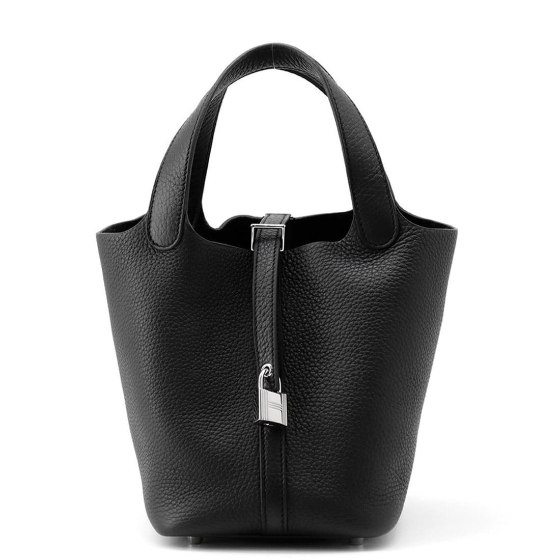 Hermes Picotin Lock PM handbag, black, Taurillon Clemence leather, B stamp, Lock, Picotin, women's,: --- Catalog ---Category: SizeSize (HxWxD): 18.5cm x 18cm x 13cm / 7.28'' x 7.08'' x 5.11''Category: DesignType: HandbagColor: BlackGender: WomenMaterial: Taurillon clemence leather Category: GeneralBr