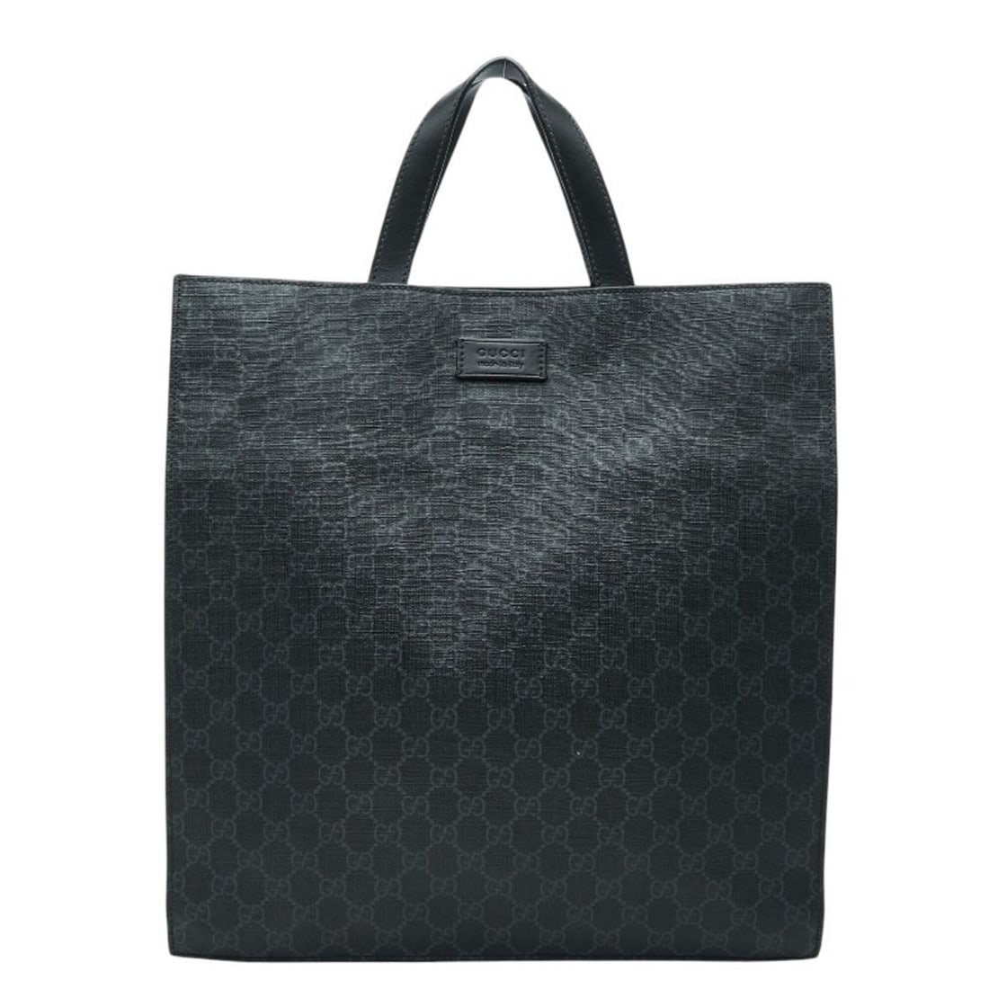 Gucci GG Supreme Tote Bag Shoulder 2WAY 495559 Black Leather Men's GUCCI: --- Catalog ---Category: SizeSize (HxWxD): 37.5cm x 35.5cm x 5cm / 14.76'' x 13.97'' x 1.96''Category: DesignType: Shoulder bag, Tote bagColor: BlackGender: MenMaterial: PVC , Leather Category: Genera