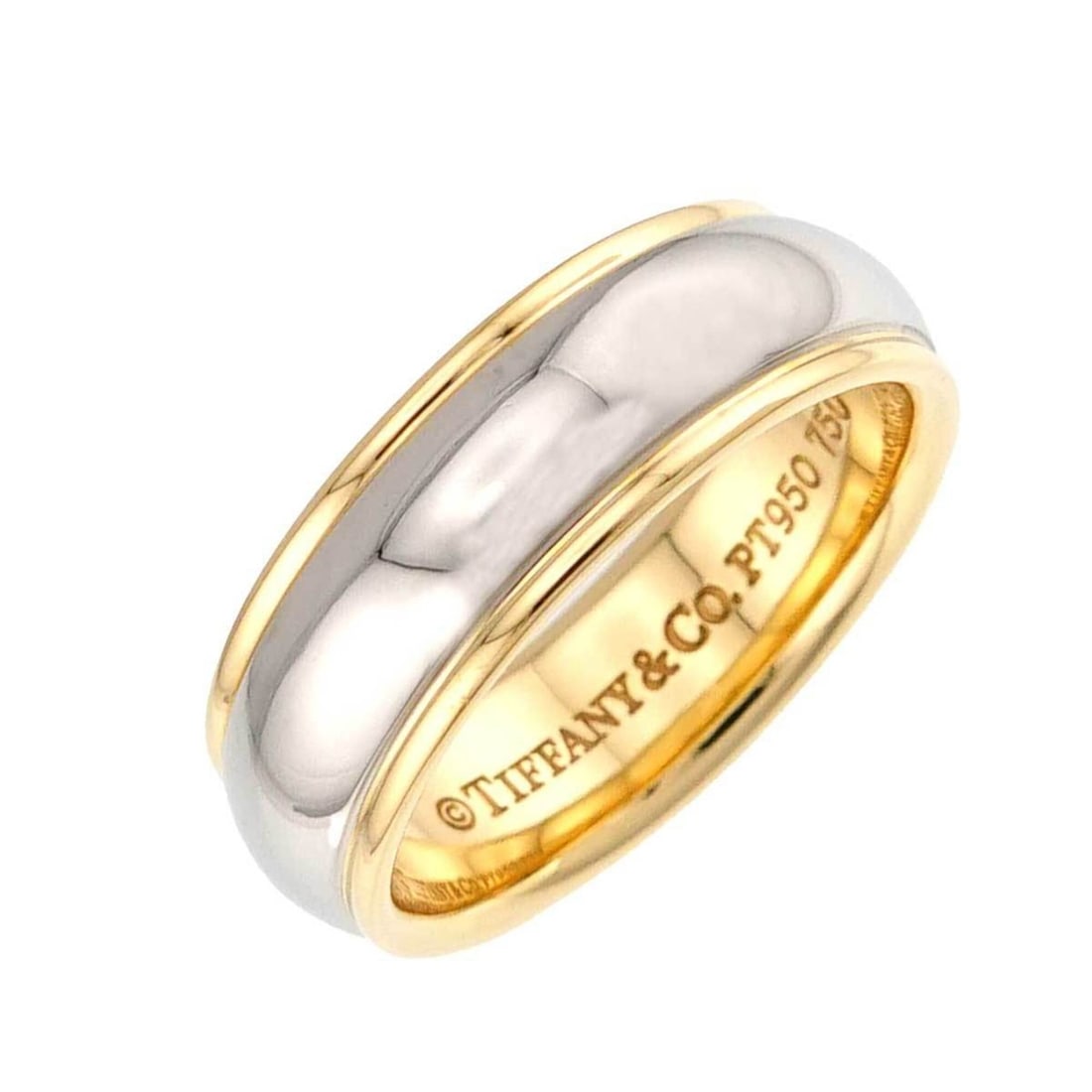 Tiffany & Co. 1 Ring, Platinum (Pt), 18K Yellow Gold (YG), 750 Gold, Band Ring: --- Catalog ---Category: SizeJP Size: 11US Size: 6Category: DesignType: Band ringGender: WomenMaterial: Platinum 950, Yellow gold (18K)Category: GeneralBrand: Tiffany--- Item List ---Section: Conditio