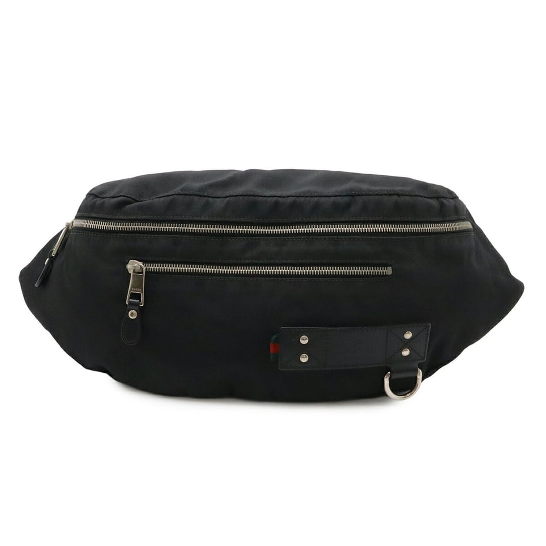 GUCCI bag, body waist pouch, hip nylon canvas, black, 246409: --- Catalog ---Category: SizeWeight: 350g / 12.34oz.Size (HxWxD): 17cm x 34.5cm x 11cm / 6.69'' x 13.58'' x 4.33''Strap Length: 95cm / 37.4''Category: DesignType: Sling bagColor: BlackGender: WomenMat
