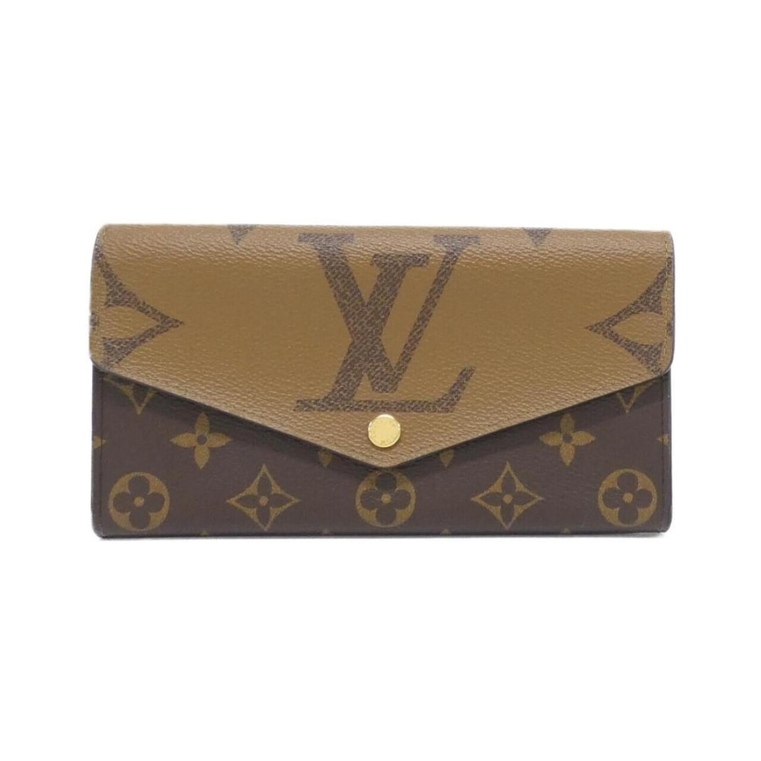 Louis Vuitton Monogram Giant Portefeuille Sarah M80726 Wallet: --- Catalog ---Category: SizeSize (HxWxD): 10cm x 19cm x 2cm / 3.93'' x 7.48'' x 0.78''Category: DesignType: Long wallet (bi-fold)Color: MarronGender: Men,WomenMaterial: Coated canvas Category: