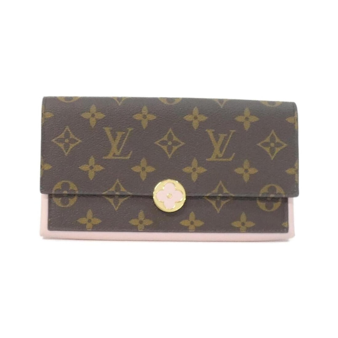 Louis Vuitton Monogram Portefeuille Flore M64586 Wallet: --- Catalog ---Category: SizeSize (HxWxD): 11cm x 20cm x 3cm / 4.33'' x 7.87'' x 1.18''Category: DesignType: Long wallet (bi-fold)Color: Marron, Rose ballerineGender: WomenMaterial: Coated canvas