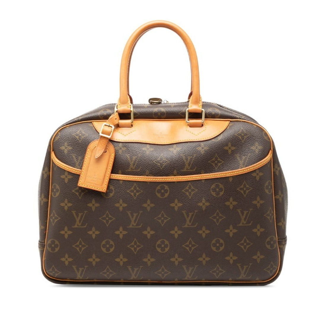 Louis Vuitton Monogram Deauville Handbag M47270 Brown Leather Women's LOUIS VUITTON: --- Catalog ---Category: SizeHandle Drop: 10.00cm / 3.94''Size (HxWxD): 26cm x 34cm x 14cm / 10.23'' x 13.38'' x 5.51''Category: DesignType: HandbagColor: BrownGender: WomenClosure: ZipperMaterial: