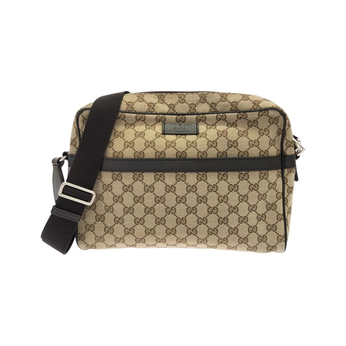 Gucci 449173 KY9KN Shoulder Bag: --- Catalog ---Category: SizeSize (HxWxD): 25cm x 35cm x 8cm / 9.84'' x 13.77'' x 3.14''Category: DesignType: Shoulder bagColor: Beige, Dark brownGender: Women,MenMaterial: GG canvas Category: