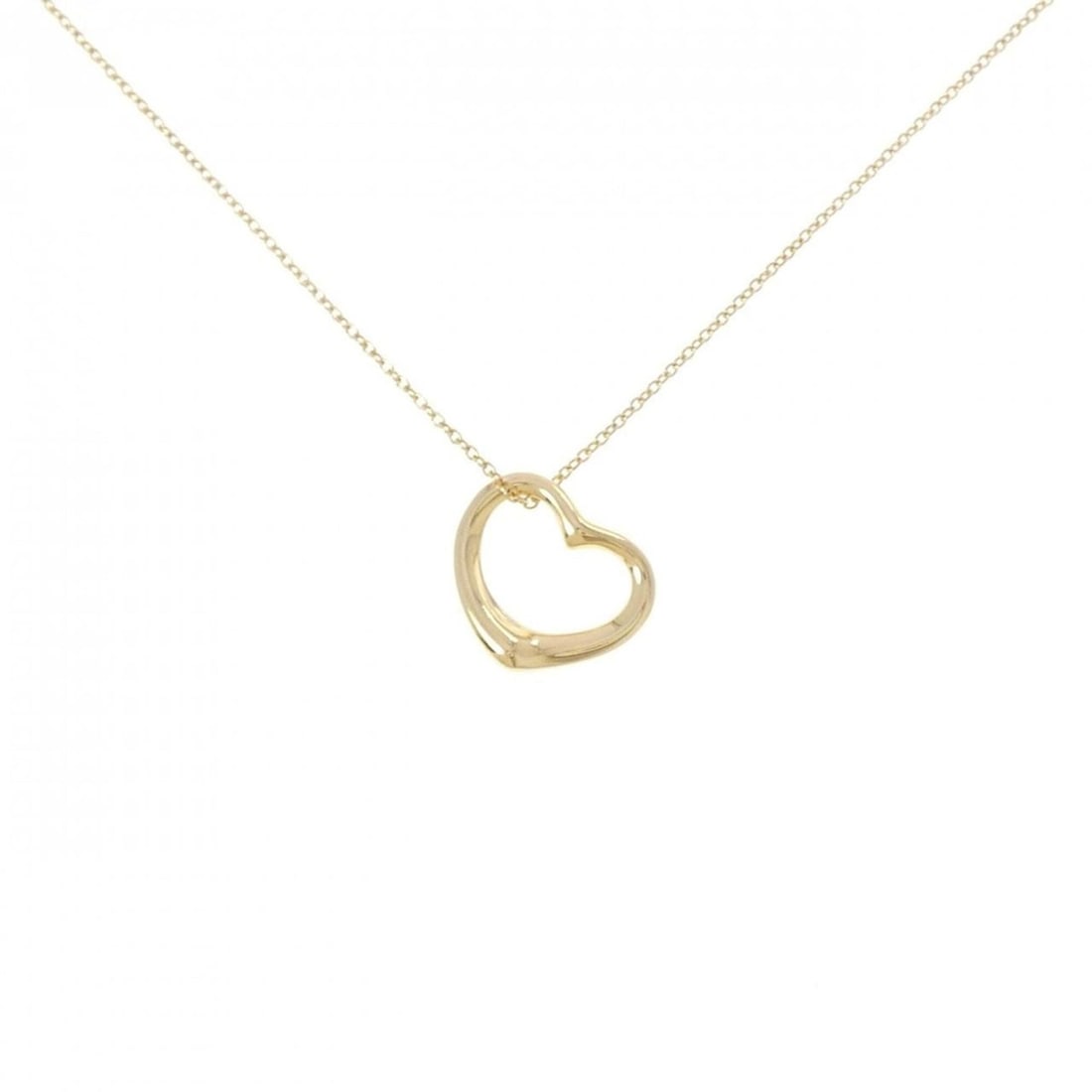 Tiffany Open Heart Necklace: --- Catalog ---Category: SizePendant Size: 14.4mm x 12.9mm / 0.56'' x 0.5''Neck Circumference: 44 cm / 17.32''Category: DesignColor: Yellow goldGender: WomenMaterial: Yellow goldPendant Type: PendantN
