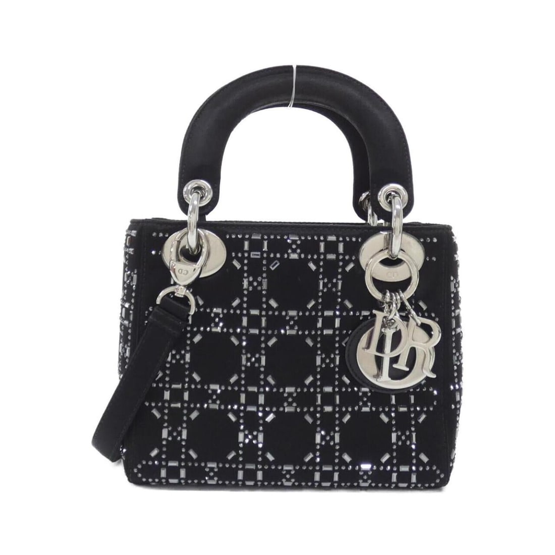 Christian Dior Lady Mini M0500PRTC Handbag: --- Catalog ---Category: SizeSize (HxWxD): 14cm x 17cm x 7cm / 5.51'' x 6.69'' x 2.75''Category: DesignType: HandbagColor: BlackGender: WomenMaterial: Satin Category: GeneralMPN: M0500PRTCBrand: