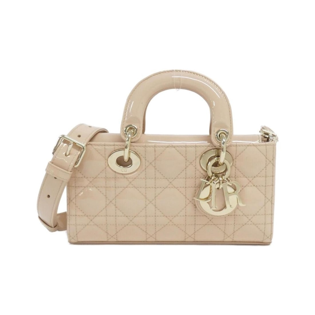Christian Dior Lady D-Joy Small M0613OWCB Handbag: --- Catalog ---Category: SizeSize (HxWxD): 11cm x 22cm x 6cm / 4.33'' x 8.66'' x 2.36''Category: DesignType: HandbagColor: BeigeGender: WomenMaterial: Leather Leather/Fur Type: Enamel