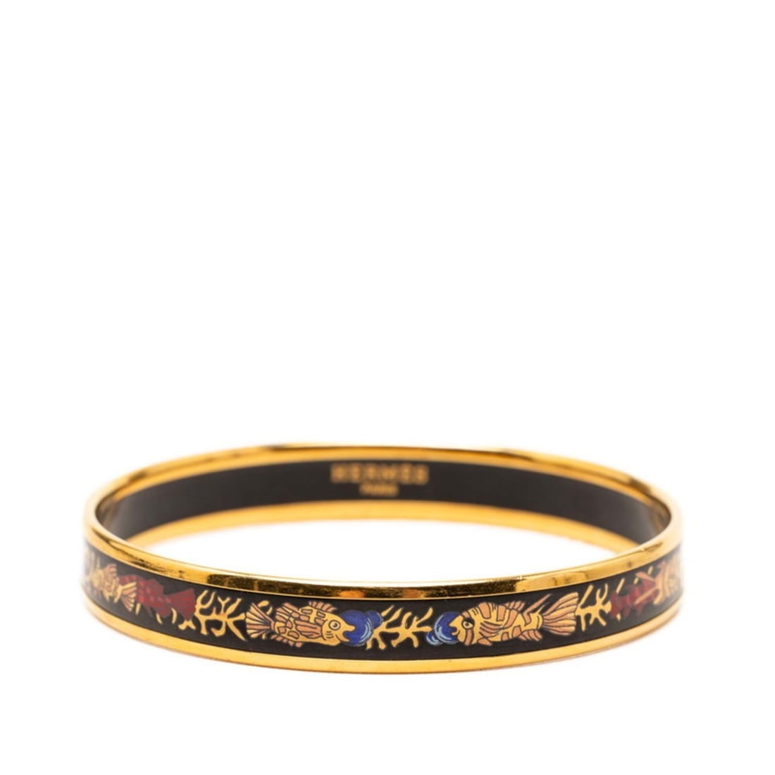 Hermes Email PM Cloisonné Bangle, Gold Multicolor Plated, Women's: --- Catalog ---Category: SizeLength: 19cm / 7.48''Category: DesignType: BangleColor: Multi-colorGender: WomenCategory: GeneralBrand: Hermes--- Item List ---Section: ConditionRanking: Rank AB Used - Tr
