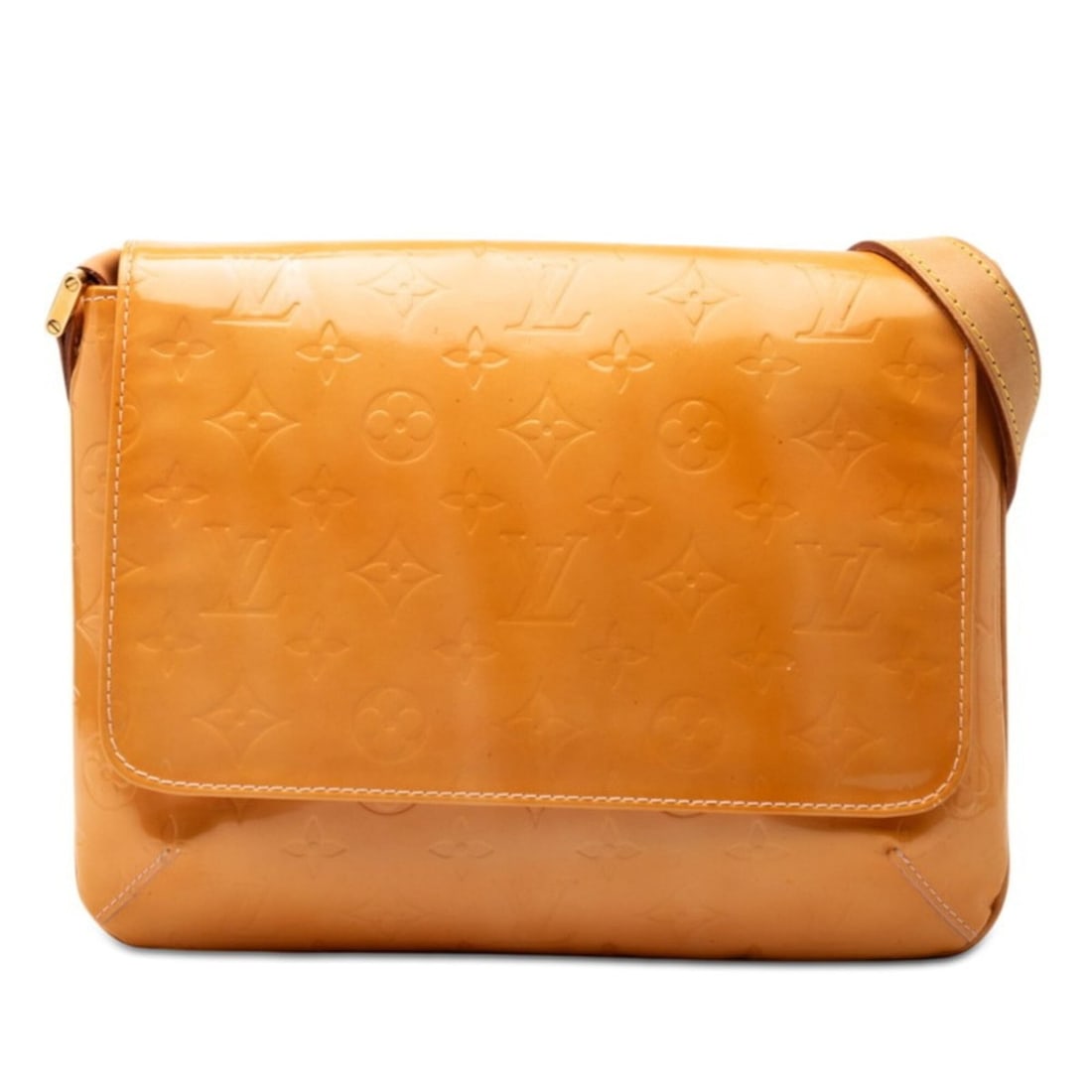 Louis Vuitton Monogram Vernis Thompson Street Shoulder Bag M91008 Yellow Patent Leather Women's: --- Catalog ---Category: SizeStrap Drop: 31cm / 12.2''Size (HxWxD): 20cm x 27cm x 5cm / 7.87'' x 10.62'' x 1.96''Category: DesignType: Shoulder bagColor: YellowGender: WomenClosure: MagnetMaterial: Pa