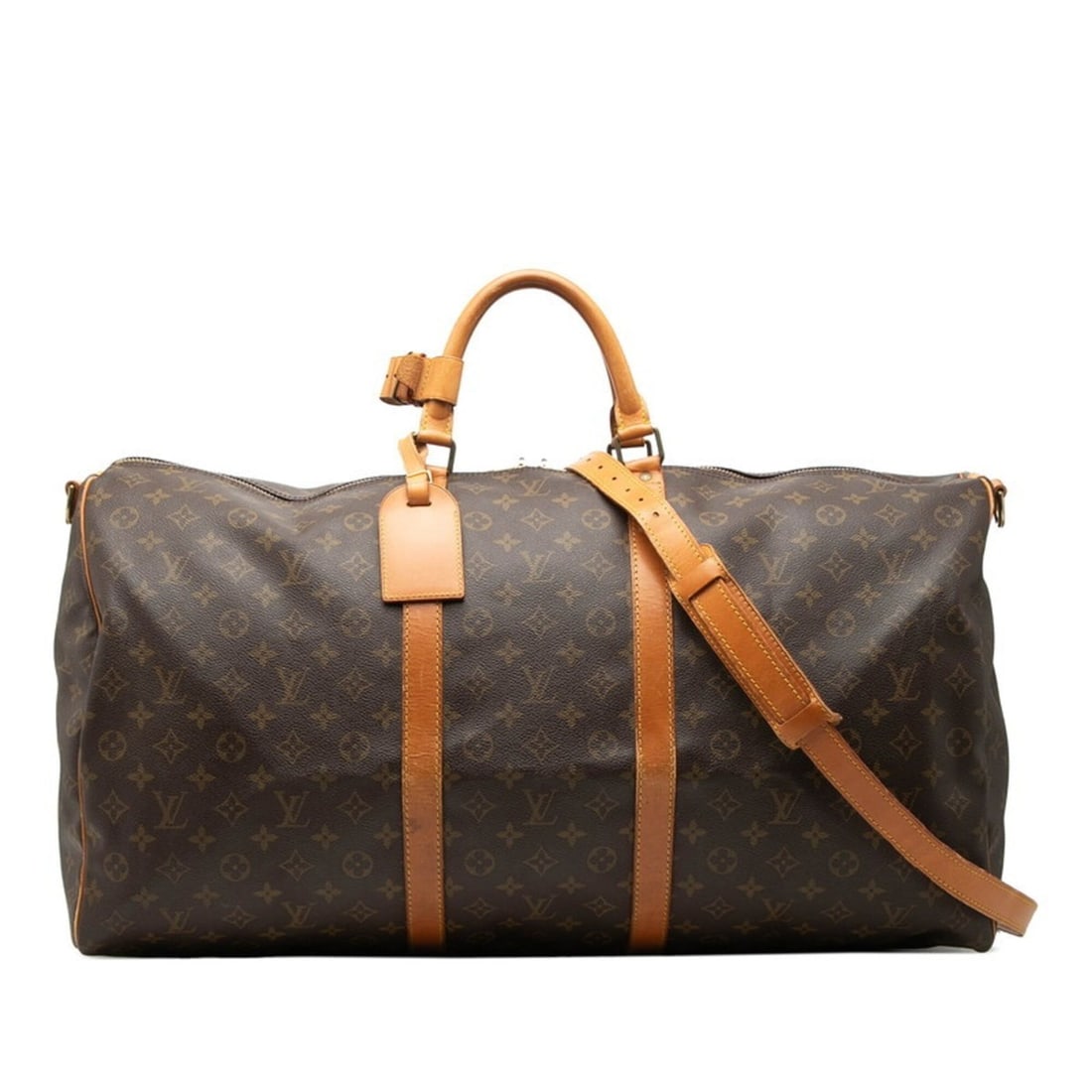 Louis Vuitton Monogram Keepall Bandoulière 60 Boston Bag Shoulder 2WAY M41412 Brown Leather Women's: --- Catalog ---Category: SizeStrap Drop: 52cm / 20.47''Handle Drop: 10.00cm / 3.94''Size (HxWxD): 33cm x 60cm x 25cm / 12.99'' x 23.62'' x 9.84''Category: DesignType: Boston bag, Shoulder bagColor: Br