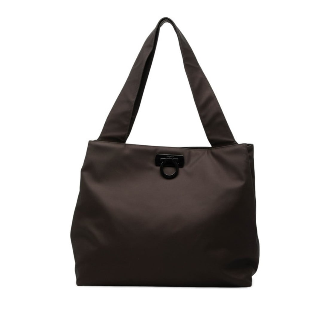 Salvatore Ferragamo Gancini Handbag Shoulder Bag Tote AU-21 7736 Brown Nylon Women's: --- Catalog ---Category: SizeStrap Drop: 27cm / 10.62''Size (HxWxD): 32cm x 37cm x 10cm / 12.59'' x 14.56'' x 3.93''Category: DesignType: Handbag, Shoulder bag, Tote bagColor: BrownGender: WomenMateri