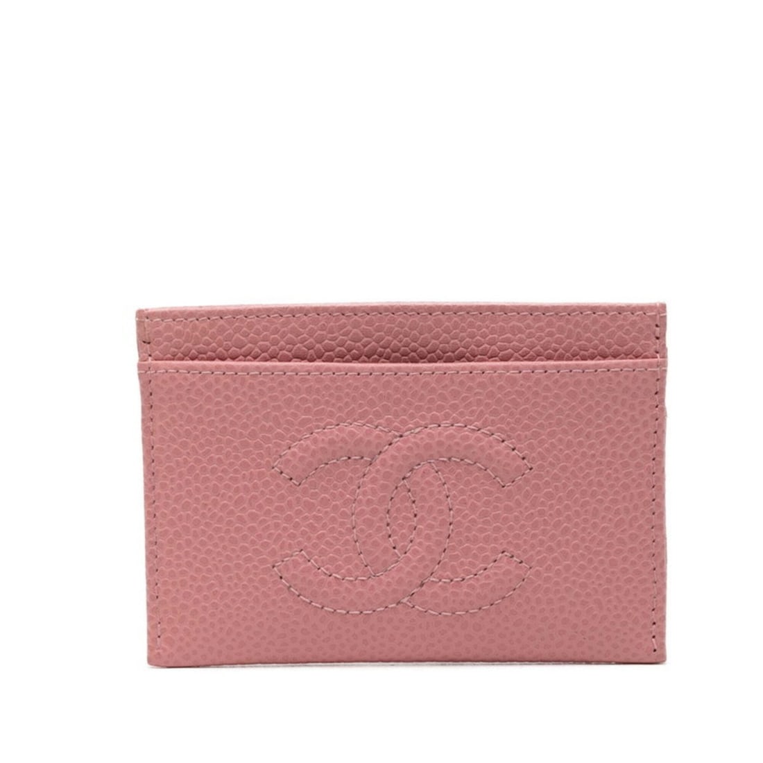 Chanel Coco Mark Business Card Holder/Card Case, Pink Caviar Leather, Women's CHANEL (1 of 9)
