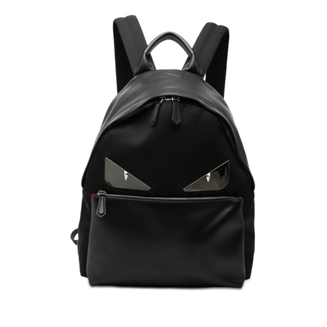Fendi Monster Backpack 7VZ012 Black Leather Nylon Men's FENDI (1 of 12)