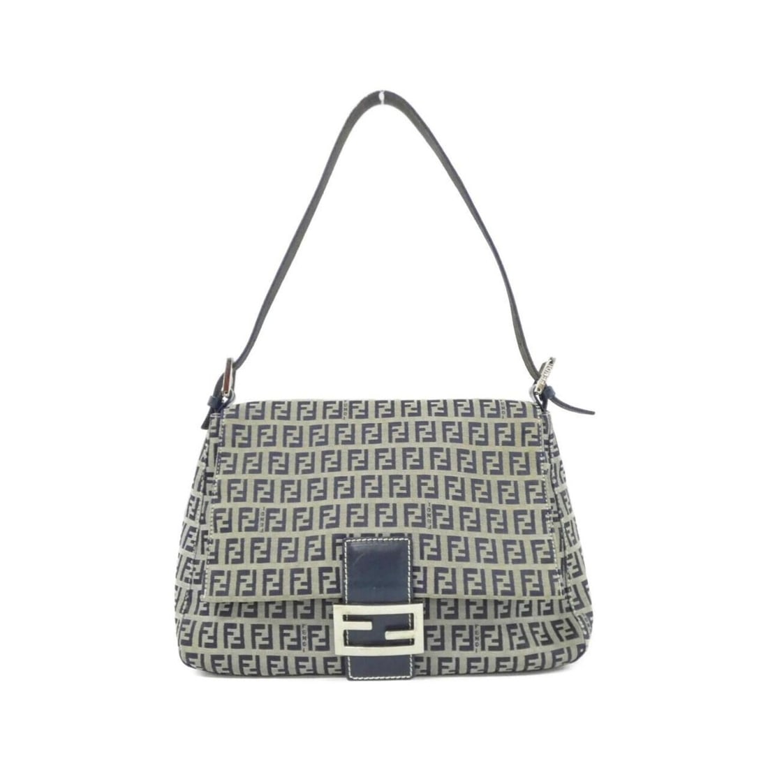 Fendi Mamma Baguette 26325 Shoulder Bag: --- Catalog ---Category: SizeSize (HxWxD): 20cm x 29cm x 12cm / 7.87'' x 11.41'' x 4.72''Category: DesignType: Shoulder bagColor: Gray, NavyGender: Men,WomenMaterial: Canvas Hardware Color: SilverCate