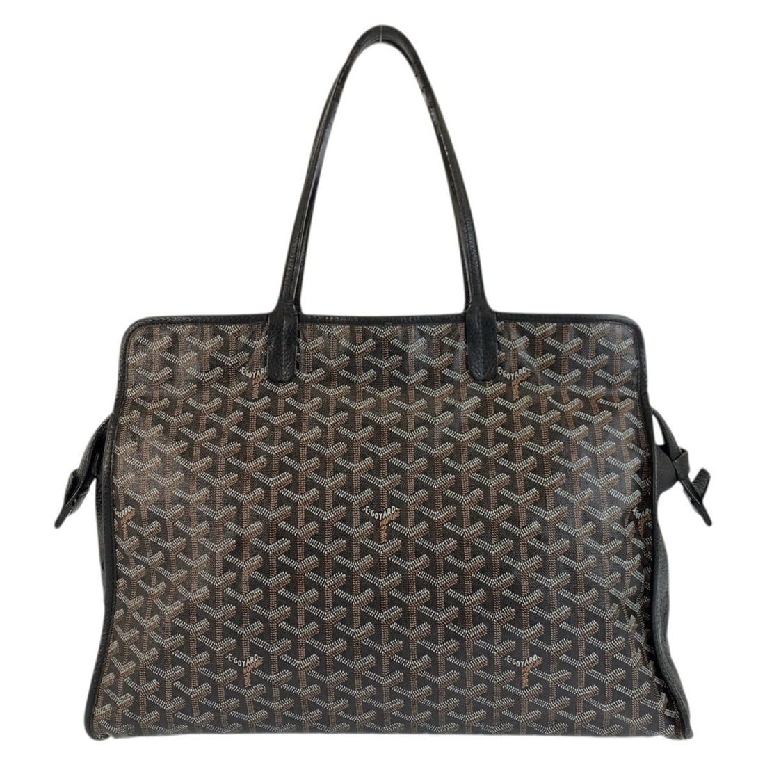 GOYARD Ardi PM Black/Brown Leather Tote Bag/Shoulder Bag for Women: --- Catalog ---Category: SizeSize (HxWxD): 30cm x 40cm x 15cm / 11.81'' x 15.74'' x 5.9''Category: DesignType: Shoulder bag, Tote bagColor: Black, BrownGender: WomenMaterial: PVC , Leather Category: G