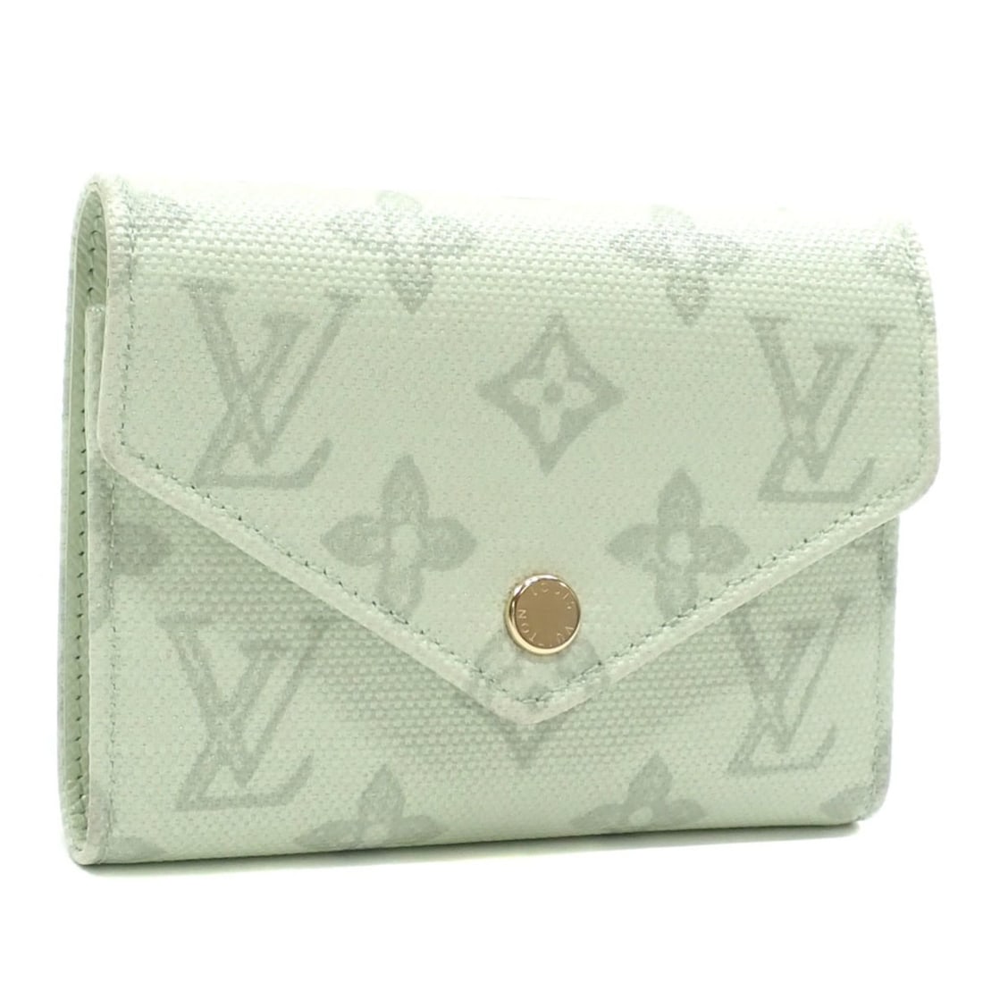 Louis Vuitton Tri-fold Wallet Monogram Origin Portefeuille Victorine Women's M27681 Vert Asnières (1 of 13)