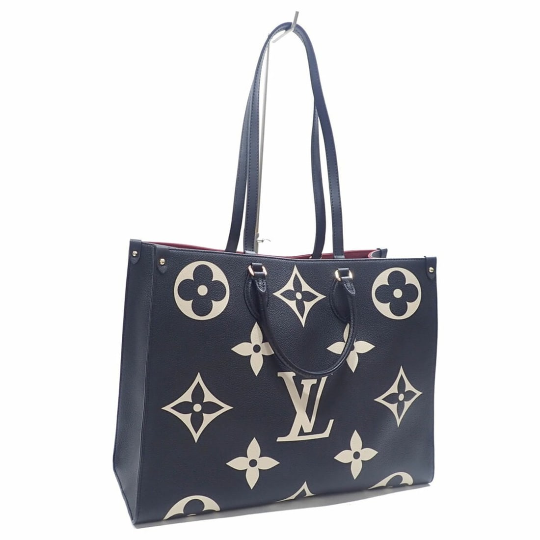 Louis Vuitton Bicolor Monogram Empreinte OnTheGo GM Tote Bag for Women M45945 Black Beige: --- Catalog ---Category: SizeSize (HxWxD): 34cm x 41cm x 19cm / 13.38'' x 16.14'' x 7.48''Category: DesignType: Tote bagColor: Beige, BlackGender: WomenMaterial: Monogram Empreinte Category: GeneralLi