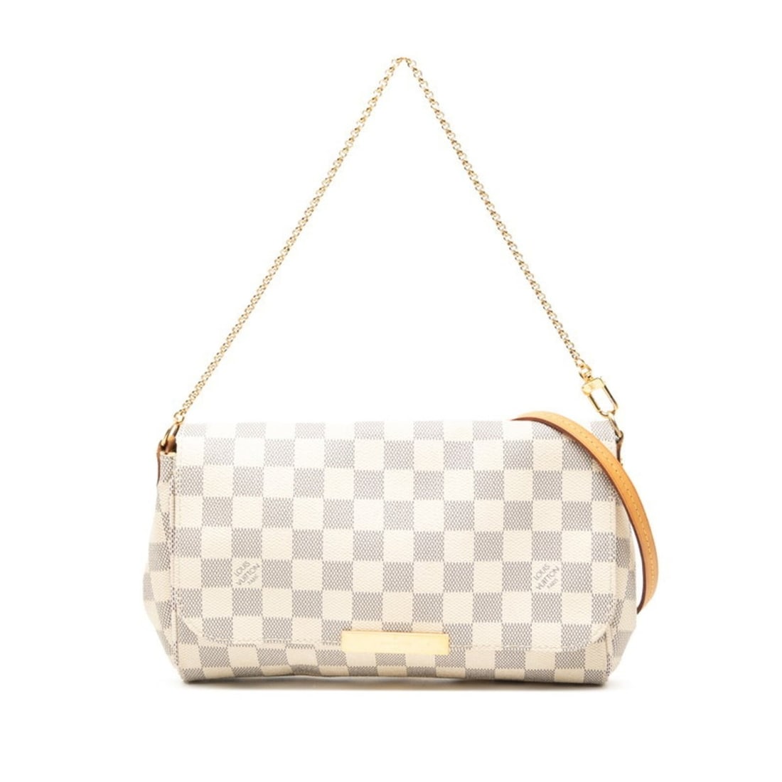Louis Vuitton Damier Azur Favorite PM Handbag/Shoulder Bag 2WAY N41277 White Leather Women's LOUIS: --- Catalog ---Category: SizeSize (HxWxD): 15cm x 24cm x 6cm / 5.9'' x 9.44'' x 2.36''Category: DesignType: Handbag, Shoulder bagColor: WhiteGender: WomenMaterial: PVC , Leather Category: GeneralBrand