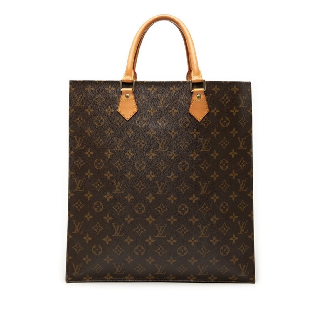 Louis Vuitton Monogram Sac Plat Handbag Tote Bag M51140 Brown Leather Women's LOUIS VUITTON: --- Catalog ---Category: SizeSize (HxWxD): 38cm x 36cm x 9cm / 14.96'' x 14.17'' x 3.54''Category: DesignType: Handbag, Tote bagColor: BrownGender: WomenMaterial: PVC , Leather Category: GeneralBrand: