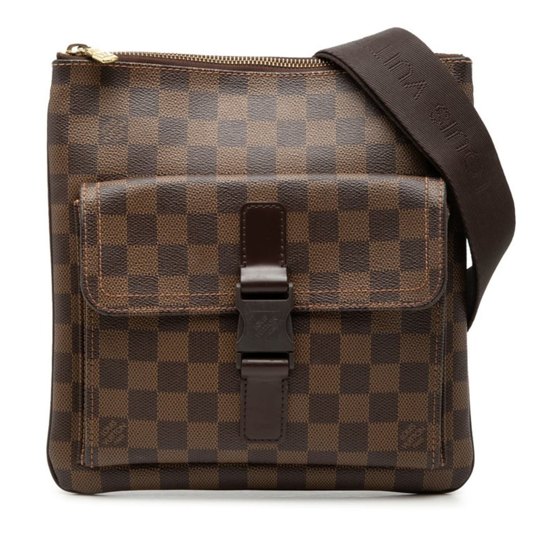 Louis Vuitton Damier Pochette Melville Crossbody Shoulder Bag N51127 Brown Leather Women's LOUIS: --- Catalog ---Category: SizeSize (HxWxD): 24.5cm x 24cm x 1cm / 9.64'' x 9.44'' x 0.39''Category: DesignType: Shoulder bagColor: BrownGender: WomenMaterial: PVC , Leather Category: GeneralBrand: Loui