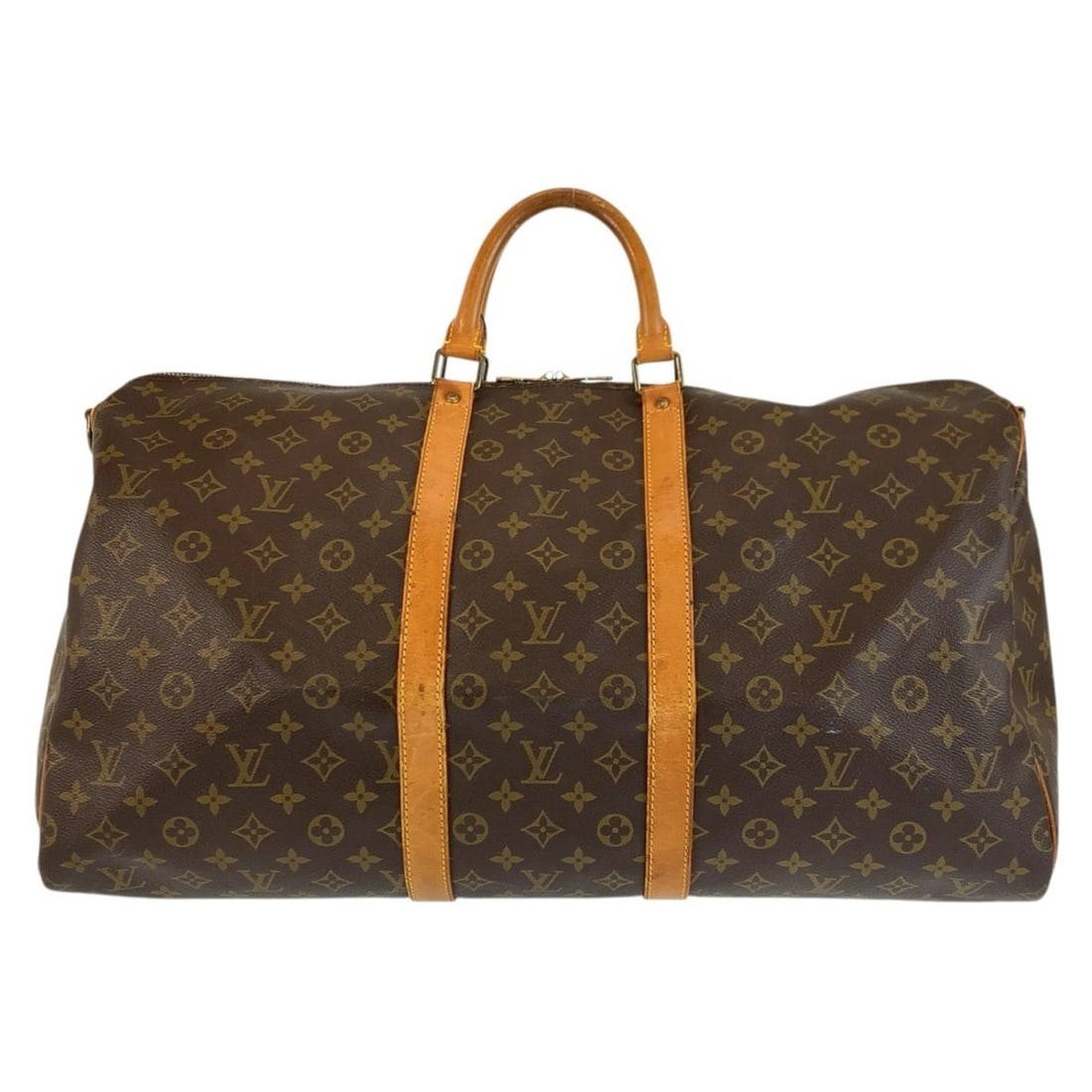 LOUIS VUITTON Louis Vuitton Monogram Keepall 55 Brown Gold Hardware Leather M41424 Boston Bag: --- Catalog ---Category: SizeSize (HxWxD): 29cm x 56cm x 24cm / 11.41'' x 22.04'' x 9.44''Category: DesignType: Boston bag, HandbagColor: BrownGender: WomenMaterial: PVC , Leather Hardware Color: Gold