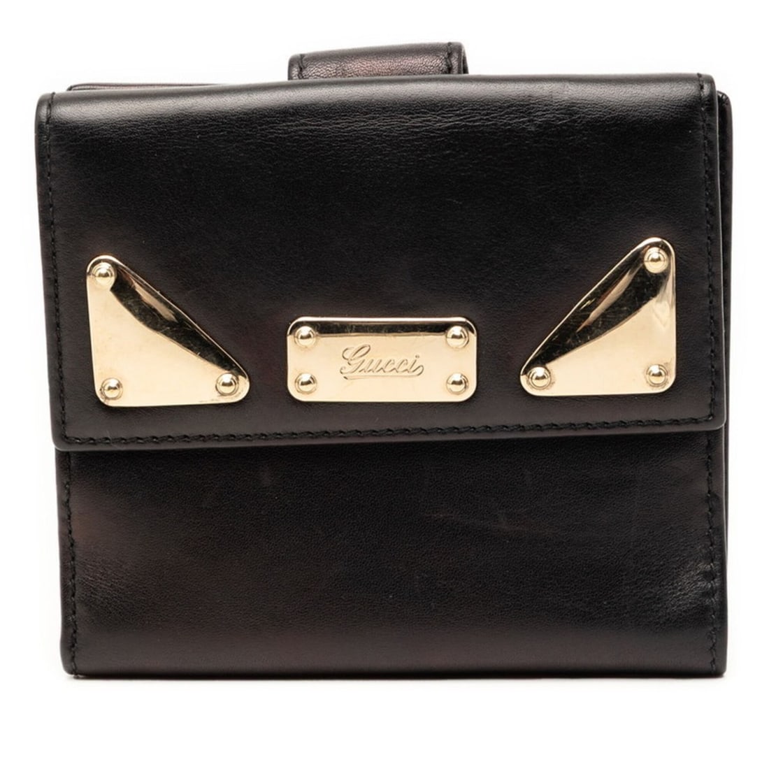 Gucci Bi-fold Wallet 181896 Black Leather Women's GUCCI (1 of 10)