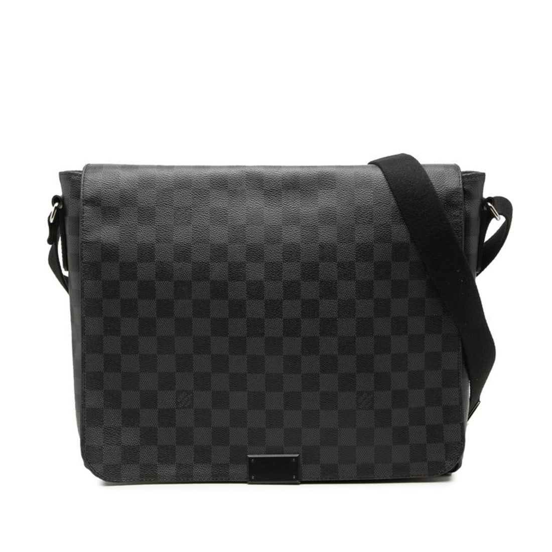 Louis Vuitton Damier Graphite District GM Crossbody Shoulder Bag N41271 Black Leather Men's LOUIS (1 of 9)