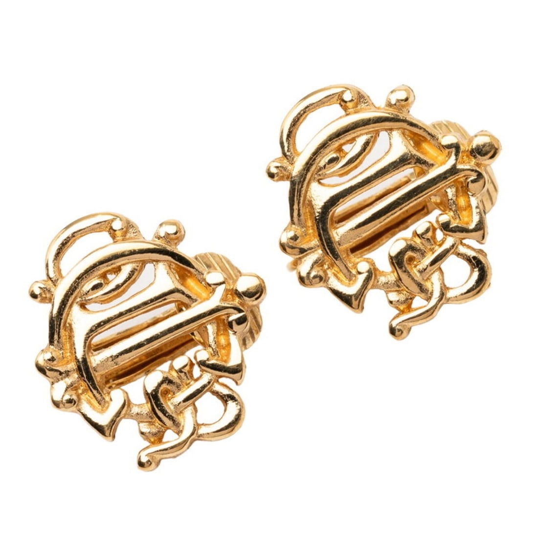 Christian Dior Dior Logo Earrings, Gold Plated, Women's: --- Catalog ---Category: SizeSize (HxWxD): 18.00mm x 16.50mm / 0.71'' x 0.65''Category: DesignType: Clip earringsColor: GoldGender: WomenMaterial: Gold platingCategory: GeneralBrand: Christian Dior---