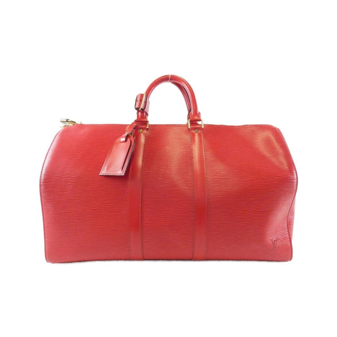 Louis Vuitton Epi Keepall 45cm M42977 Boston Bag: --- Catalog ---Category: SizeSize (HxWxD): 27cm x 47cm x 21cm / 10.62'' x 18.5'' x 8.26''Category: DesignType: Boston bagColor: Red colorGender: Women,MenMaterial: Leather Hardware Color: GoldLeather/