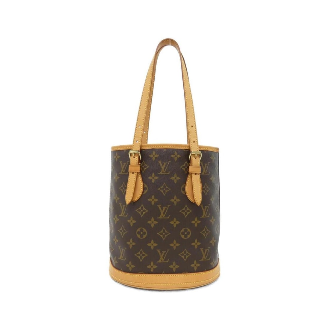 Louis Vuitton Monogram Petite Bucket M42238 Shoulder Bag: --- Catalog ---Category: SizeSize (HxWxD): 26cm x 23cm x 16cm / 10.23'' x 9.05'' x 6.29''Category: DesignType: Pouch, Shoulder bagColor: MarronGender: WomenMaterial: Coated canvas Hardware Color: Gold