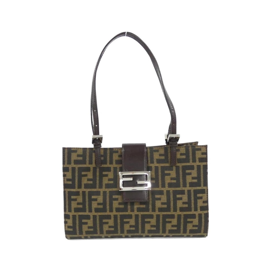 Fendi 158081 Handbag: --- Catalog ---Category: SizeSize (HxWxD): 18cm x 28cm x 9cm / 7.08'' x 11.02'' x 3.54''Category: DesignType: HandbagColor: BrownGender: WomenMaterial: Canvas Hardware Color: SilverCategory: GeneralMP